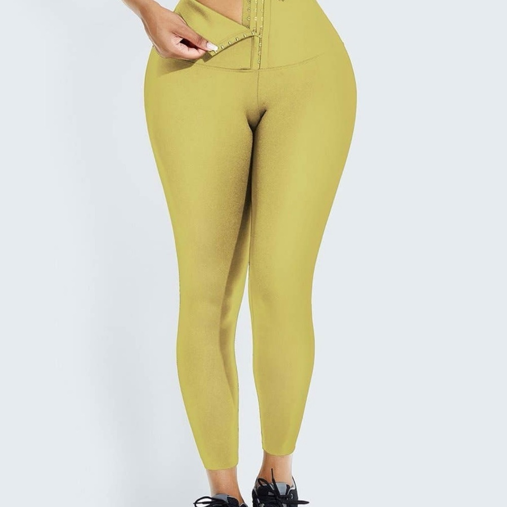 Women's Yellow High-Waisted Pants